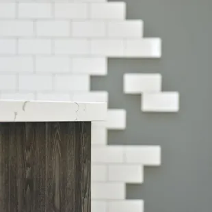 a close up of a counter top