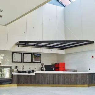 the interior of a coffee shop