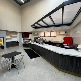 the interior of a coffee shop