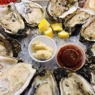 Oysters and ribeye steak...