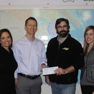 Check given to Albemarle Food Bank