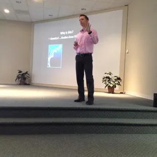 Dr. Jones speaking at local church on what health really is.  Dr. Jones speaks to all groups, organizations and places of work.