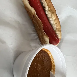 Hot dog and chili