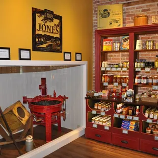 a display of goods in a store