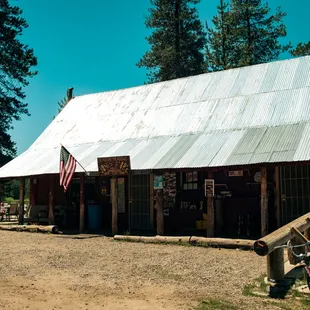 Park your car or hitch your horse to the hitching post.
