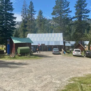 cars parked in front of the store