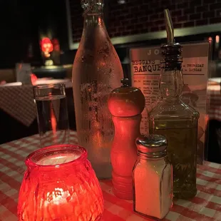 Nice, dark interior with candlelight