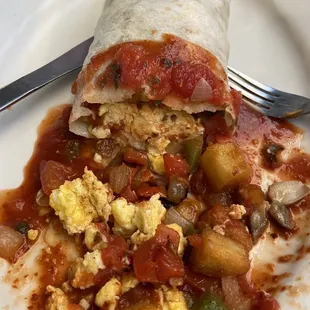 Breakfast burrito no cheese. YUGE!!!!