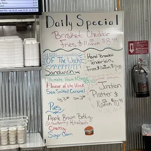 Daily Specials board!