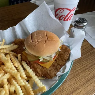 Breaded Pork Tenderloin and Fries