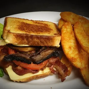 Bacon on a grilled cheese sandwich?!  Whaaaat!?