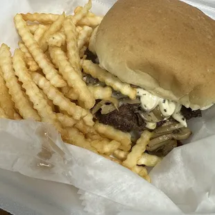 Mushroom and Swiss Burger