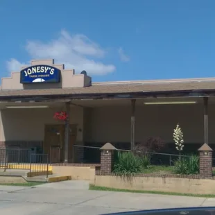 the front of the restaurant