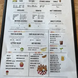 the menu
