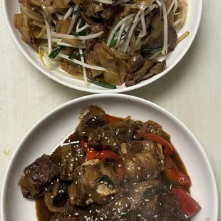 Beef Chow Fun + Black Pepper Beef Ribs