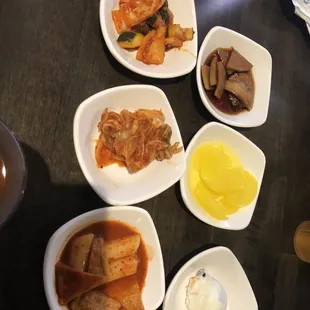 side dishes another day so good! first time ever having tteokbokki as a side dish, so excited.
