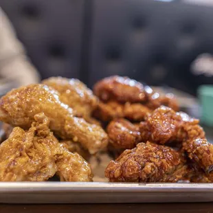 Fried Chicken: Truffle on the left, Sweet Chili on the right