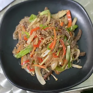 Glass Noodles with Vegetables (aka japchae)
