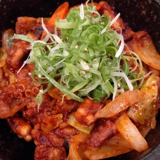 Spicy Octopus Over Rice