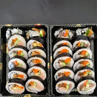 Tuna Kimbap (left); Beef Kimbap (right)!!
