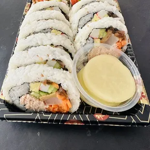 Combination Kimbap (tuna, beef, kimchi)!