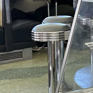 Chrome shop bar stools!