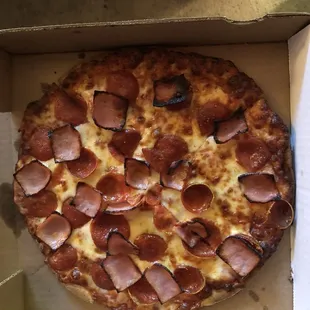 Thin crust Ham &amp; Pepperoni- awesome