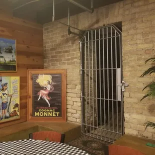 the entrance to the restaurant