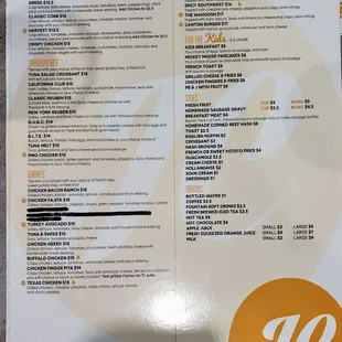 Menu at Jonny Cakes Café