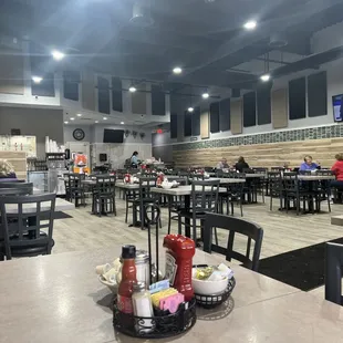 Very open eating area