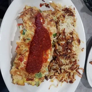 Sriracha Chicken Omelet