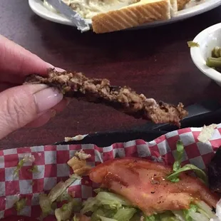 This is a pic of the last burger I ordered at Jonny&apos;s. It was a big, big letdown. The chicken fried steak my friend ordered was fabulous.