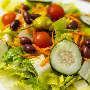 Our fresh tossed salad is a perfect compliment for pizza