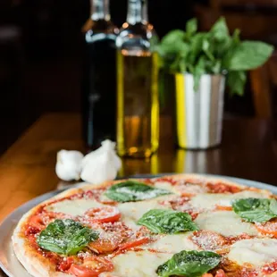 Margherita pizza, can't go wrong with this classic!