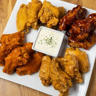 Our Wings are unmatched! Try our Buffalo, Lemon Pepper, Garlic Parmesan, or BBQ flavors
