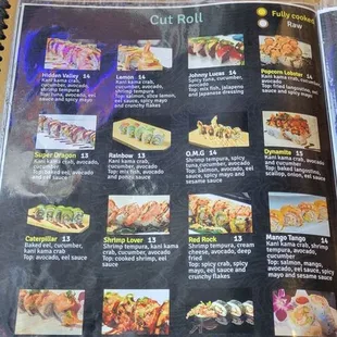 Roll menu 4/22