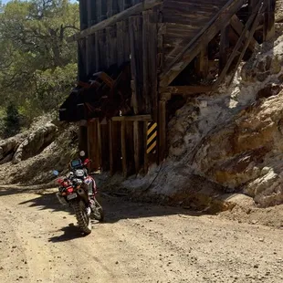 Mining equipment remains, ore loading hopper