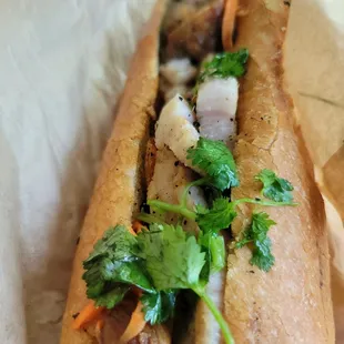 Pork belly banh mi