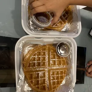 2 plain waffle for $26