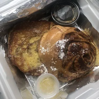 Cinnamon Roll French Toast Combo Platter