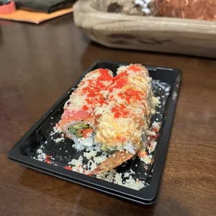 a plate of food on a table