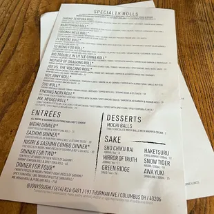 Menu Oct 2023