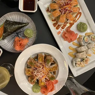 Big trouble in little China, finding nori, spicy crabstick roll, salmon avo hand roll