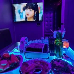 a table full of food