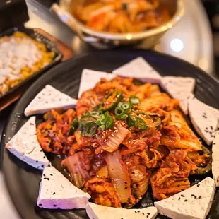 Tofu with Stir Kimchi and Pork