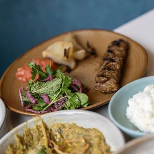 a variety of food on a table