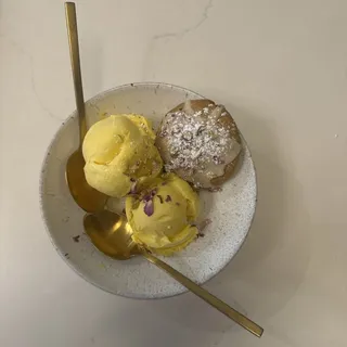Saffron and Rose Water Ice Cream