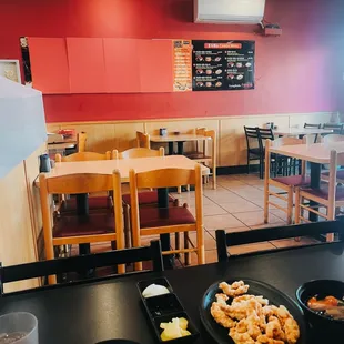 Inside - small and intimate setting