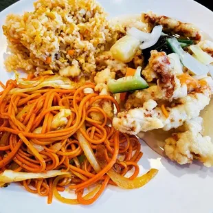 a plate of food on a table