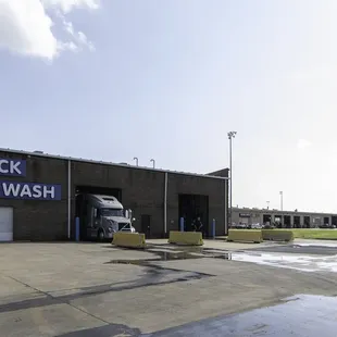 a truck wash station
